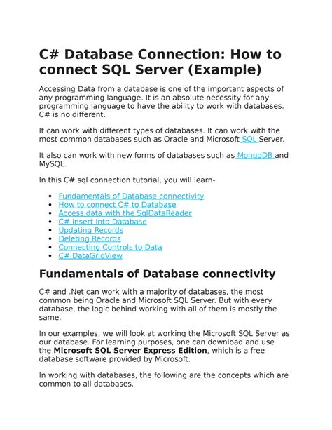 Image result for C# and Database Programming