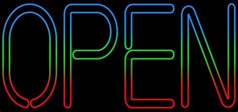 Image result for Open Neon Sign Color Ways