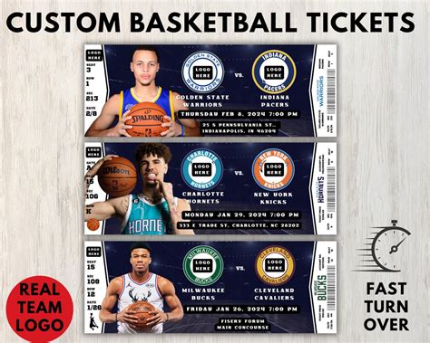 Custom Basketball Tickets, NBA Tickets, Basketball Game Ticket, Sports ...
