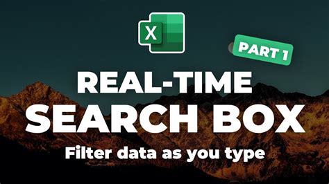 Image result for Real-Time Excel Search Box