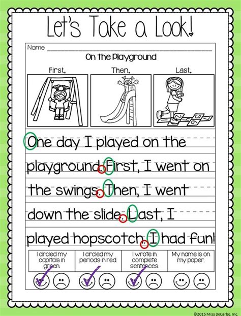 Image result for First Grade Story Writing Examples