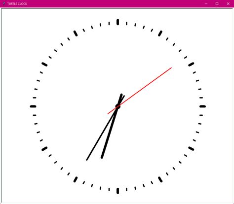 نتيجة الصورة لـ Python Turtle Clock Code