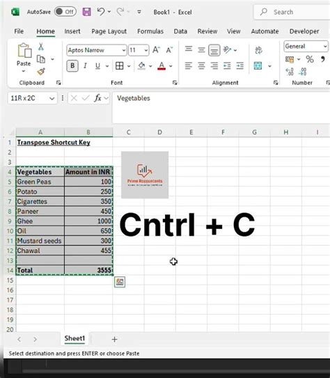 Afbeeldingsresultaten voor Transpose in Excel Shortcut Key