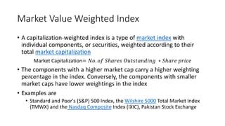 Image result for What Is a Market Cap Weighted Index