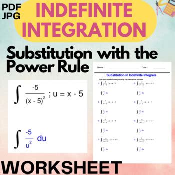 General Power Rule for Integration Worksheet に対する画像結果