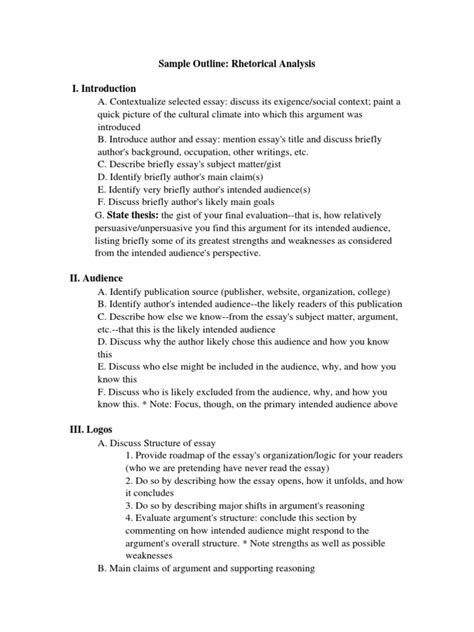 Image result for Analysis Examples Outline