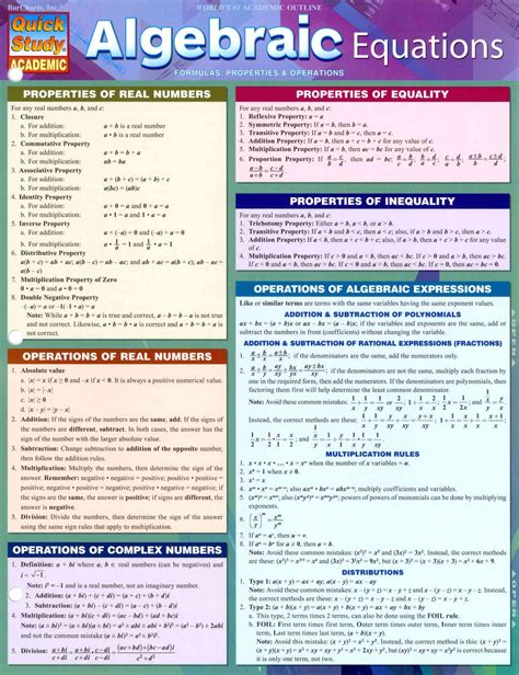 Math Formulas Equations for Algebra에 대한 이미지 결과