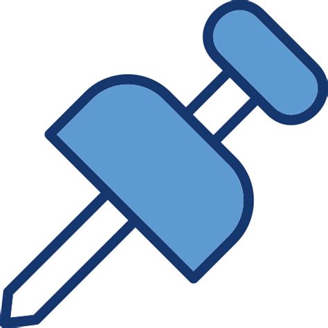 Toradh íomhá ar Blue Color Push Pin Icon