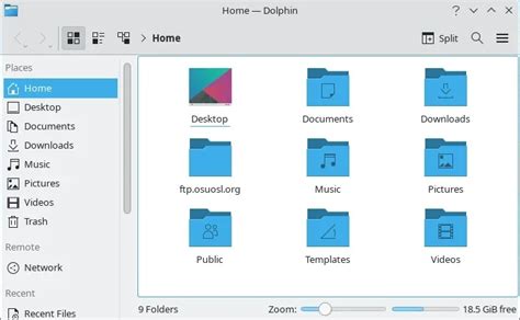 Toradh íomhá ar Linux File Manager On Windows