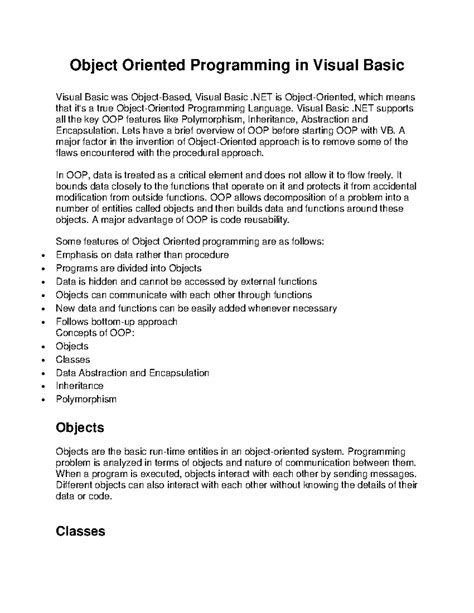 Image result for Object Orientated Programming Microsoft Visual