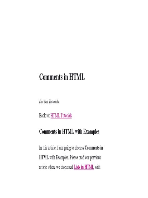 Image result for How I Can Make Comment in HTML