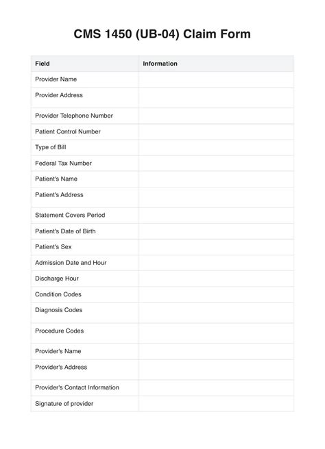 Image result for CMS Claim Form