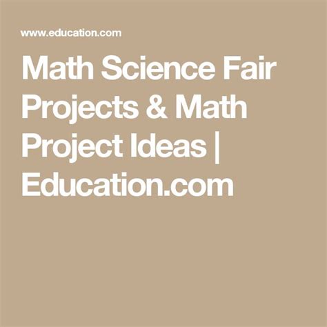Image result for Math Science Fair Projects