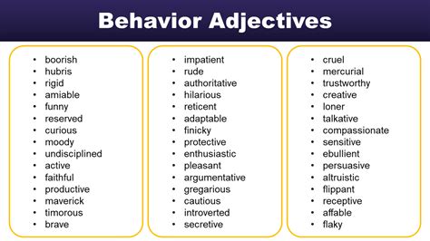Toradh íomhá ar Good Behavior Examples