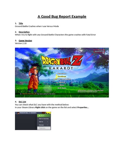 Image result for Bug Report Example