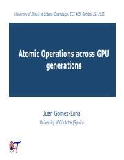 Atomic Operation に対する画像結果