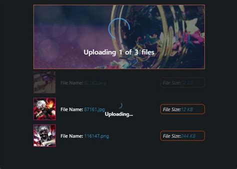Data Uploading UI in React に対する画像結果