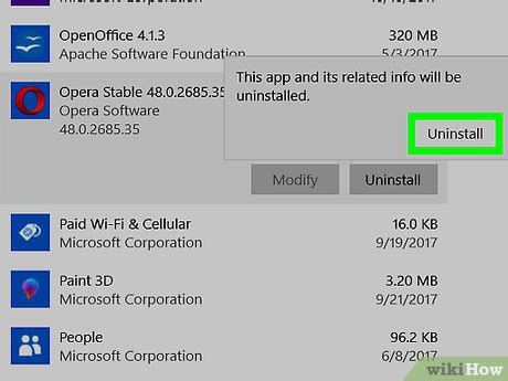 Image result for How to Uninstall Opera Mini Windows 11