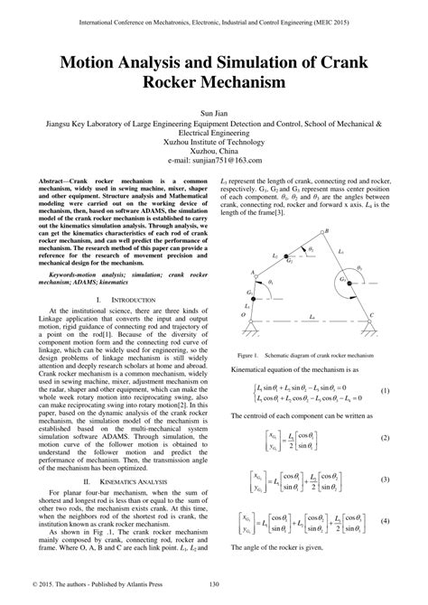 Image result for Simscape Crank Rocker Mechanism