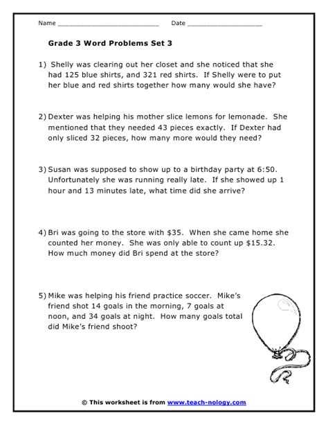 Problem Solving Worksheets Grade 3 に対する画像結果