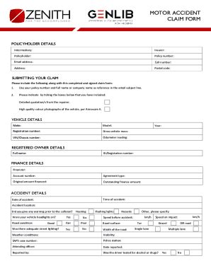 Image result for Accident Claim Form