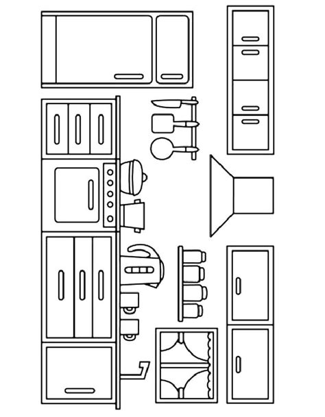 Afbeeldingsresultaten voor Kitchen Coloring Pages Printable