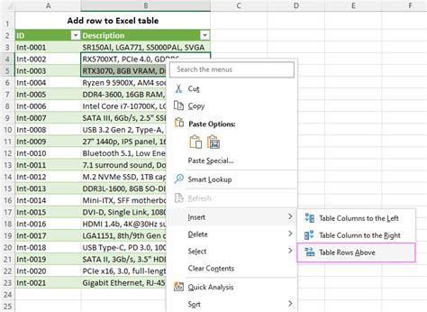 Toradh íomhá ar How to Create a 3 Row Table Excel