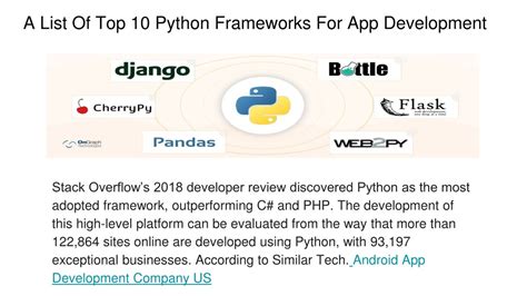 Image result for Top 10 Python Frameworks