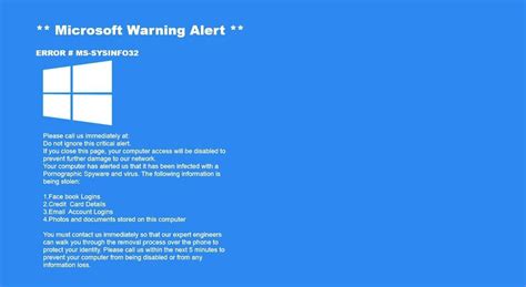 Image result for MS Windows Warning Message
