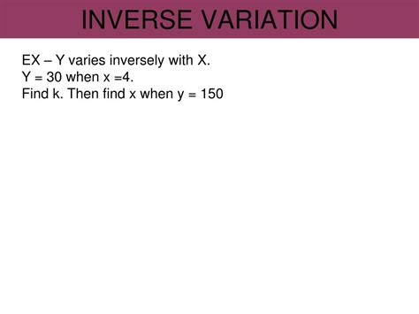 Image result for Inverse Variation Function