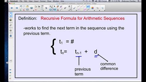 Afbeeldingsresultaten voor Recursive Rule for Arithmetic Sequence