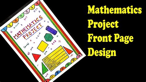 Image result for Mathematics Project Front Page Design