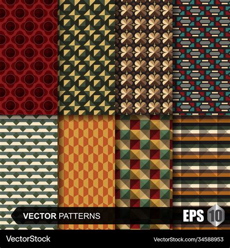 Shape patterns Royalty Free Vector Image - VectorStock