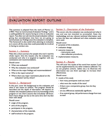 Image result for Informational Report Outline Example