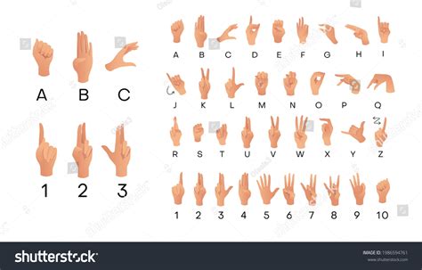 Image result for Sign Language Alphabet Numbers