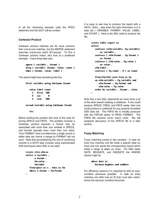 Image result for Proc SQL Format Variable