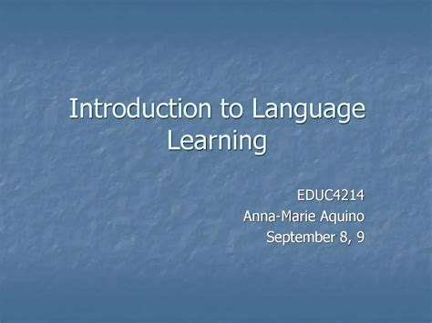 Toradh íomhá ar Learning Language PPT