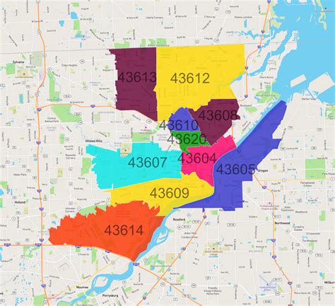 Toledo Ohio Zip Code Map に対する画像結果