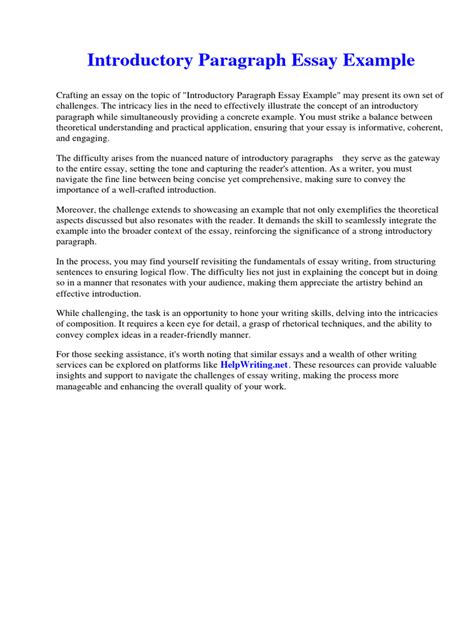 Essay Paragraph 1 Example に対する画像結果