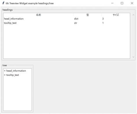 TreeView Python wxPython に対する画像結果
