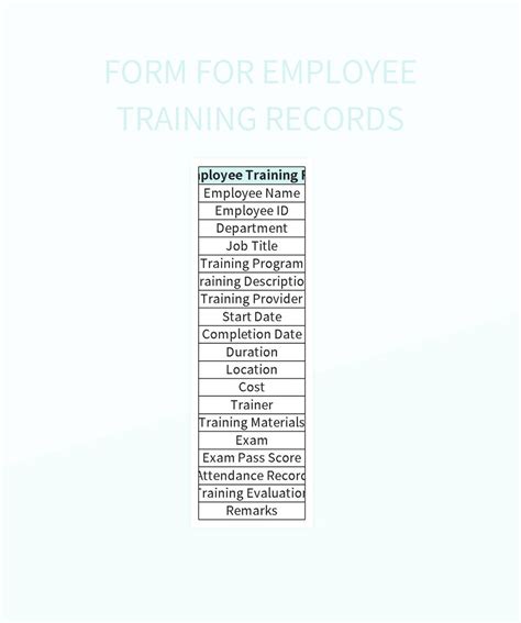 Image result for Excel Training Transcript Form