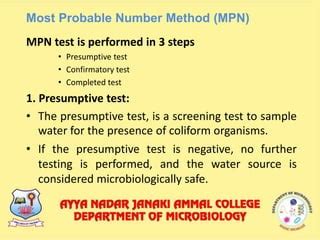 Image result for Most Probable Number 3 Test