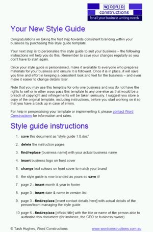 Image result for Style Guide Format