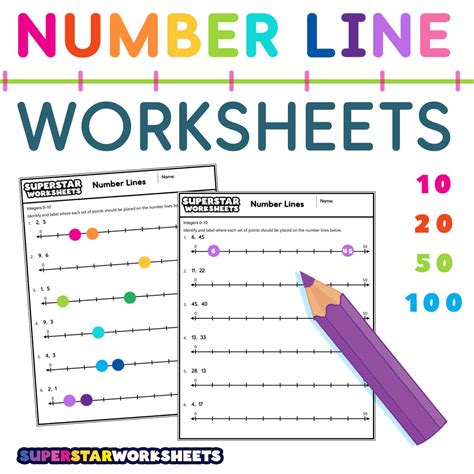 Image result for Numbered Number Line Worksheet