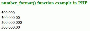 Image result for PHP Number Format