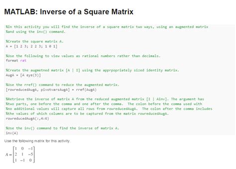 Image result for Square Matrix MATLAB