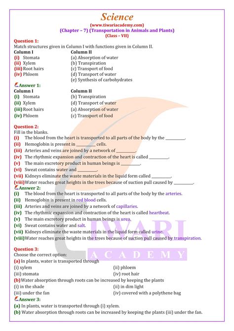 Toradh íomhá ar Class 7th Science 1 Chapter Question Answer