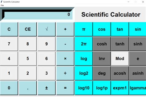 Code for Scientific Calculator in Python に対する画像結果