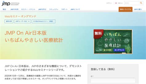 Statistical Methods JMP に対する画像結果