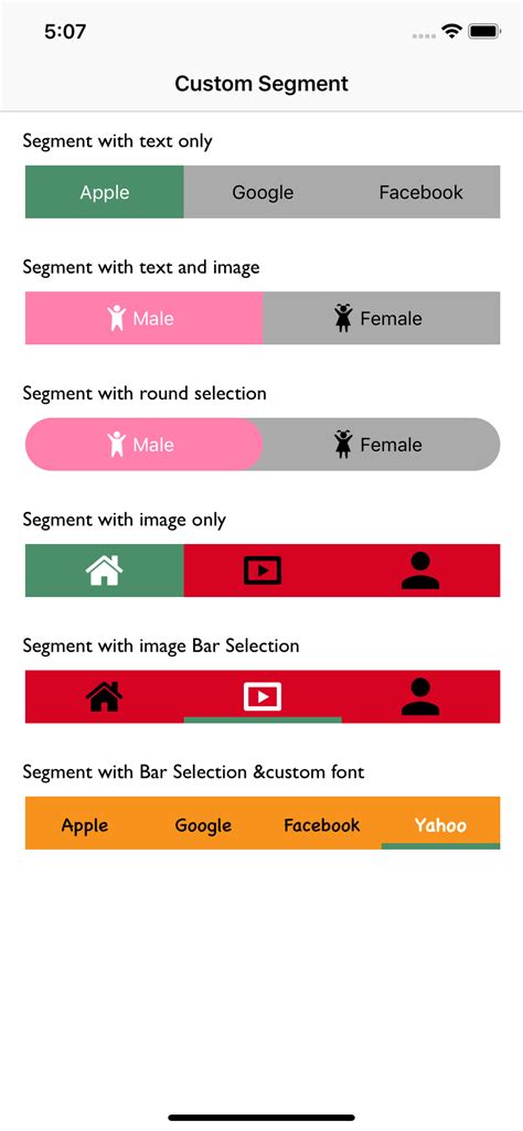 Apple Segmented Control के लिए छवि परिणाम